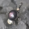 PENDANT, 20" chain, Moon&Star Fortuna, Star Sapphire