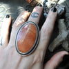 Size 9.5, HALLOWEEN EDITION, Monster Aventurine, Sterling and Fine Silver Ring