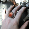 Size 10.5 - Sugar on the Moon - HALLOWEEN EDITION, Confetti Sunstone, Sterling and Fine Silver Ring
