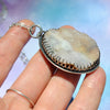PENDANT Lunar Beach, Dreamscape, Creamsicle Crystal Druzy, Sterling and Fine Silver