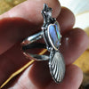Size 5.5 Ocean Heart, Sterling and Fine Silver