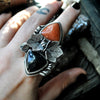 Size 7, Pumpkin Patch, Halloween Ring, Sterling and Fine Silver