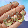 EARRINGS, Dreamscape, Rutilated Quartz Magic, Sterling and Fine Silver