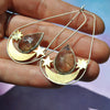EARRINGS, Dreamscape, Rutilated Quartz Magic, Sterling and Fine Silver