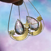 EARRINGS, Dreamscape, Rutilated Quartz Magic, Sterling and Fine Silver