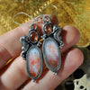 EARRINGS, Ocean Expedition, Seahorse Earrings, Sunstone and Dendritic Agate