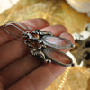 EARRINGS, Ocean Expedition, Seahorse Earrings, Sunstone and Dendritic Agate