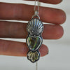 PENDANT, Ocean Heart, Sterling and Fine Silver