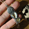 PENDANT, Ocean Heart, Sterling and Fine Silver