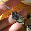 PENDANT, Ocean Heart, Sterling and Fine Silver