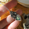 PENDANT, Ocean Heart, Sterling and Fine Silver