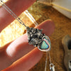 PENDANT, Ocean Heart, Sterling and Fine Silver