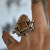 Size 6.5, Signum Solis, Star Rutile, Sterling and Fine Silver and Brass