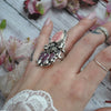 Size 7 - Ruby and Rhodochrosite, Sterling and Fine Silver Ring