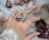Size 9 - Peruvian Pink Opal, Sterling and Fine Silver and Brass Ring