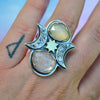 SIZE 6.5, Dreamscape, Moonstone & Morganite
