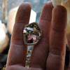 Blemished - Size 7, Watermelon Candy, Raw Tourmaline Druzy, Sterling and Fine Silver
