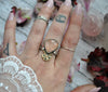 Size 9 - Peach Champagne Morganite, Sterling and Fine Silver and Brass Ring