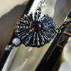 The Bloofer Lady, Pendant, Dracula, Garnet and Moonstone