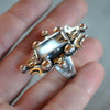 Size 6.5, Signum Solis, Star Rutile, Sterling and Fine Silver and Brass
