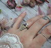 Size 6 - High Grade Sapphire, Sterling and Fine Silver and Brass Ring