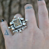 Size 6.5, Signum Solis, Star Rutile, Sterling and Fine Silver and Brass