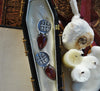 For the Dead Travel Fast, Earrings, Dracula, Garnet