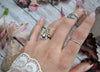 Size 6 - High Grade Sapphire, Sterling and Fine Silver and Brass Ring