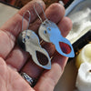 For the Dead Travel Fast, Earrings, Dracula, Garnet
