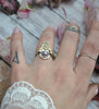Size 6 - High Grade Sapphire, Sterling and Fine Silver and Brass Ring