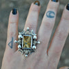 Size 6.5, Signum Solis, Star Rutile, Sterling and Fine Silver and Brass