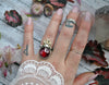 Size 6 - Ruby, Sterling and Fine Silver and Brass Ring