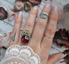 Size 6 - Ruby, Sterling and Fine Silver and Brass Ring