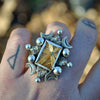 Size 6.5, Signum Solis, Star Rutile, Sterling and Fine Silver and Brass