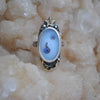 "One off", Size 5, Moon&Star ring, Dendritic Agate