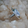 "One off", Size 5, Moon&Star ring, Dendritic Agate
