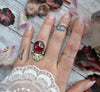 Size 6 - Ruby, Sterling and Fine Silver and Brass Ring