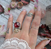 Size 6 - Ruby, Sterling and Fine Silver and Brass Ring