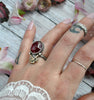 Size 6 - Ruby, Sterling and Fine Silver and Brass Ring