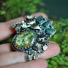 Size 10, Maiden of the Forest, Turquoise & Emerald ring
