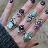 Size 8, Moon&Star sets, Emerald & Garnet