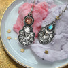 EARRINGS, Dreamscape, Dream Teller, Sterling and Fine Silver