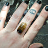 Custom Order!! TOURMALINE, Holy Crest Ring, Sterling and Fine Silver and Brass
