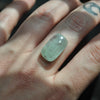 Custom Order!! AQUAMARINE, Holy Crest Ring, Sterling and Fine Silver and Brass