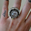 Custom Order!! STAR SAPPHIRE, Stargazing Oracle Ring or Necklace, Sterling and Fine Silver and Brass