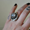 Custom Order!! 12 pointed STAR SAPPHIRE, Stargazing Oracle Ring or necklace, Sterling and Fine Silver and Brass