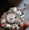 SALE 15% off! BLEMISHED - Size 10 - Opal and Moonstone, Sterling and Fine Silver and Brass Ring