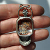 PENDANT Dreamscape, Starscape Quartz, Sterling and Fine Silver