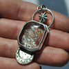 PENDANT Dreamscape, Starscape Quartz, Sterling and Fine Silver