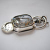 PENDANT Dreamscape, Starscape Quartz, Sterling and Fine Silver